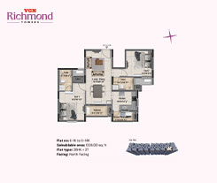 vgn kensington towers 4 floor plan - c4 block 13th floor